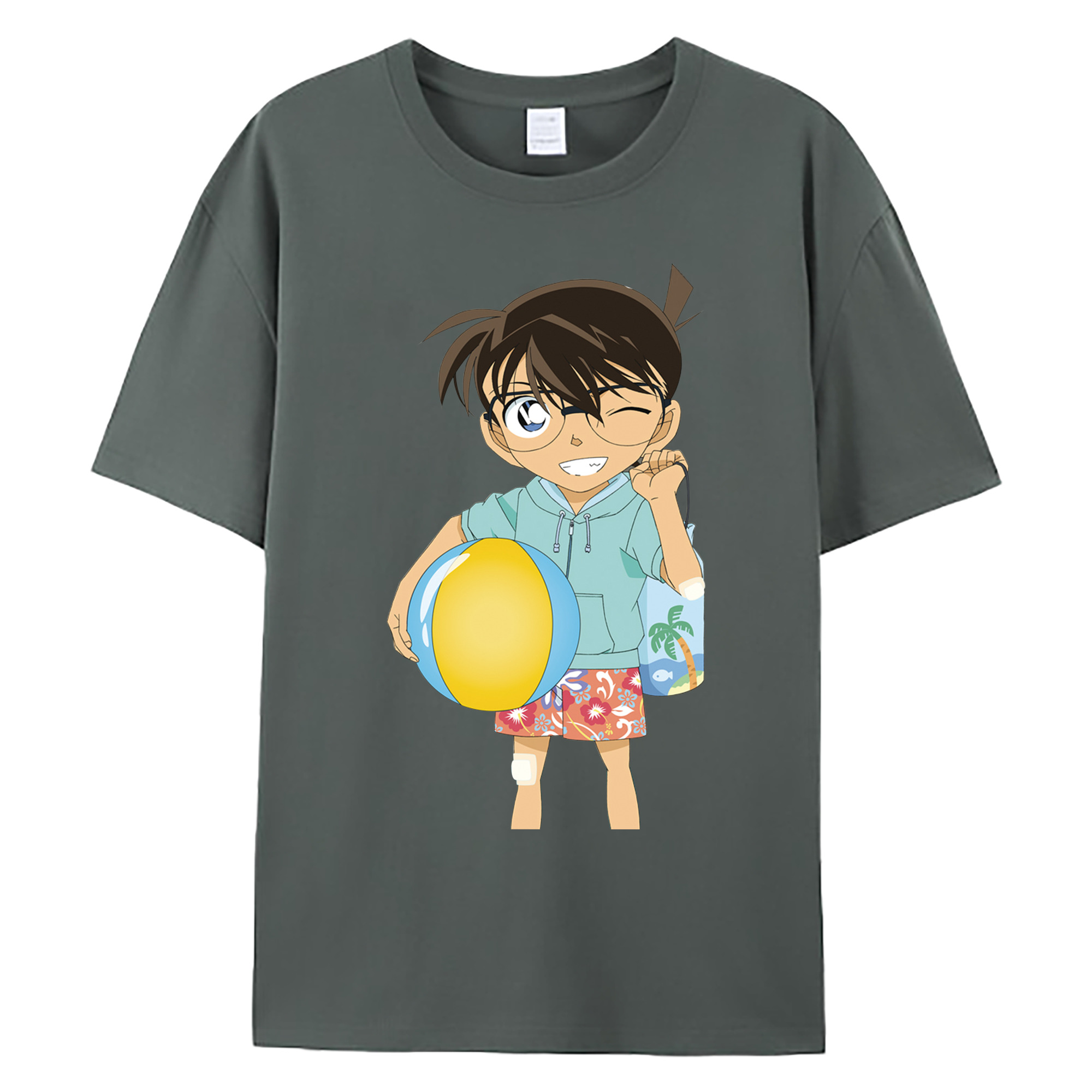 （画像用） 名探偵コナン 江戸川 コナン Detective Conan Conan Edogawa 綿100％ メンズ半袖Tシャツ｜肌触りやわらか＆通気性
